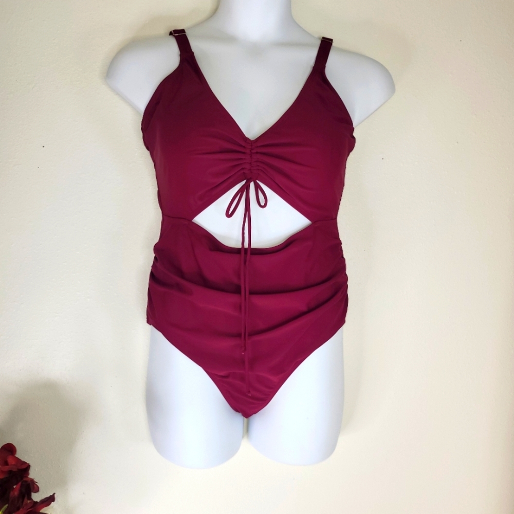 🤑 4for$20 Closet Blowout!  DACI One Piece Swimsuit in Burgundy